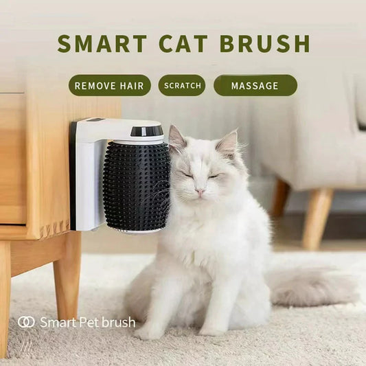 Pets Are Framily Cat Self Groomer Cat Brush, Automatic Smart Cat Self Groomer Wall